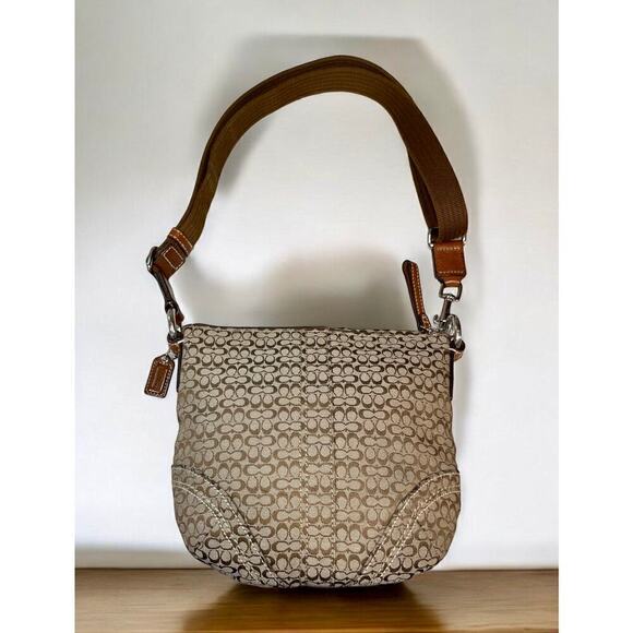 Y2K Coach Mini Signature Jacquard Convertible Bag - Picture 3 of 12